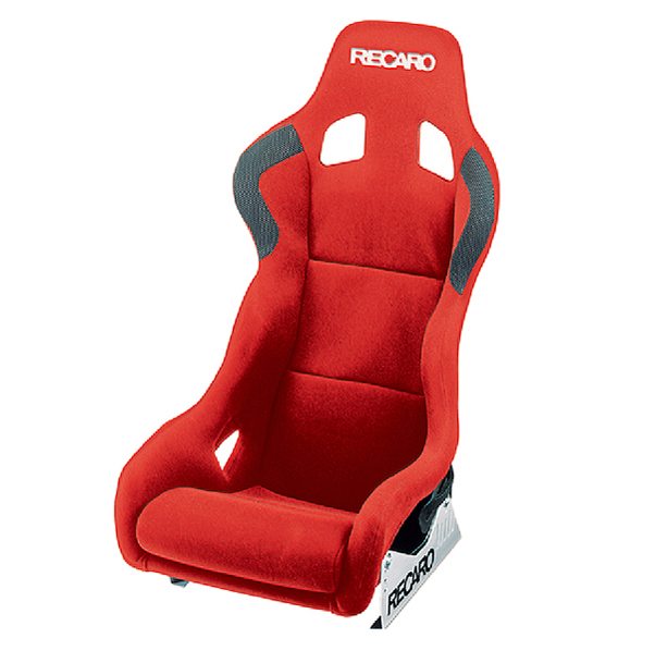 RECARO pole Position Red Suede Cantrell Motorsports