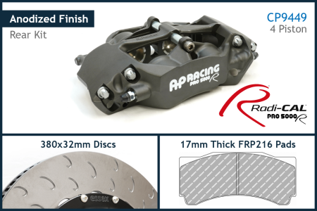 AP Racing by Essex Radi-CAL Competition Brake Kit (Rear CP9449/380mm)- Porsche 992.1 GT3 Cup