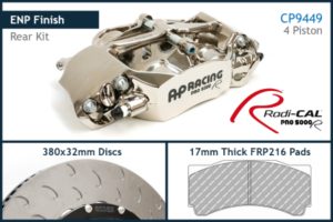 AP Racing by Essex Radi-CAL ENP Competition Brake Kit (Rear CP9449/380mm)- Porsche 992.1 GT3 Cup